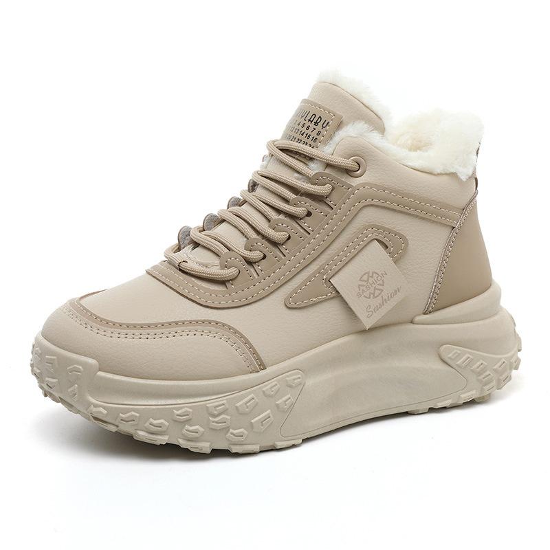 High Top Sneakers for Women Fashion Thick Soled Running Shoes Ladies Lace Up Comfort Sport Woman Shoes