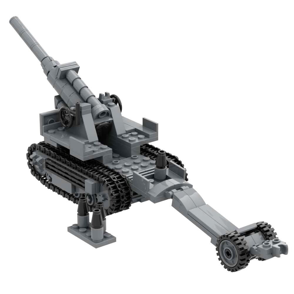 Military Weapons Toy Long Tom Flakzwilling 40 Howitzer Battleship Artillery Anti-aircraft Gun Flak 40 Army Building Block Set