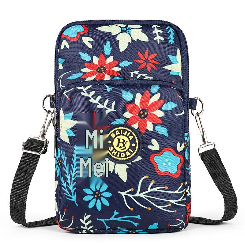 Women's Crossbody Nylon Mini Handbag - Mobile Phone & Coin Purse