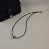 Tahitian Black Shijia Pearl Black Spinel Necklace Femininity Black Crystal Clavicle Chain Bracelet Set