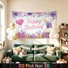 Party Backdrop Pink Purple Photo Booth Background Front Door Decor