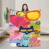 Petes Cartoon Cats Blanket  Flannel Throw Blanket Bed Sofa Personalised Soft Warm Bedspread