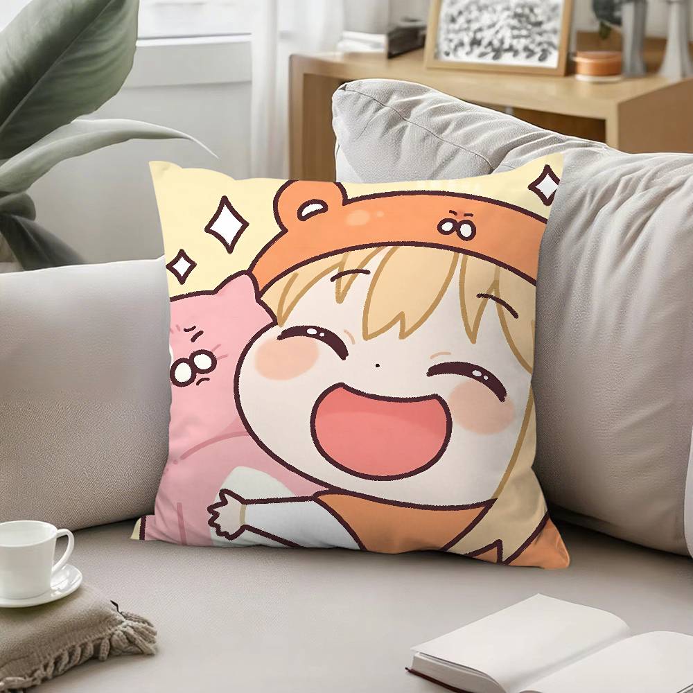Cute Umaruchan Pillow Case Sofa And Living Room Decorative Cushion Covers Dustproof And Miteproof Invisible Zipper