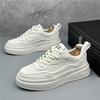Fashion Men's Luxury Designer White Lace Up Platform Shoes Male Fashion Causal Flats Moccasins Sports Walking Sneakers Zapatos Hombre