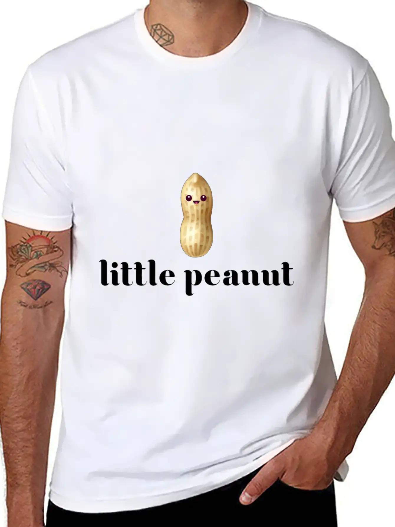 

Little Peanut Graphic Printing Men s T-Shirt Short Sleeve Cotton Tees Oversize Tops Summer Funny T-shirt Men Clothing Streetwear 4XL