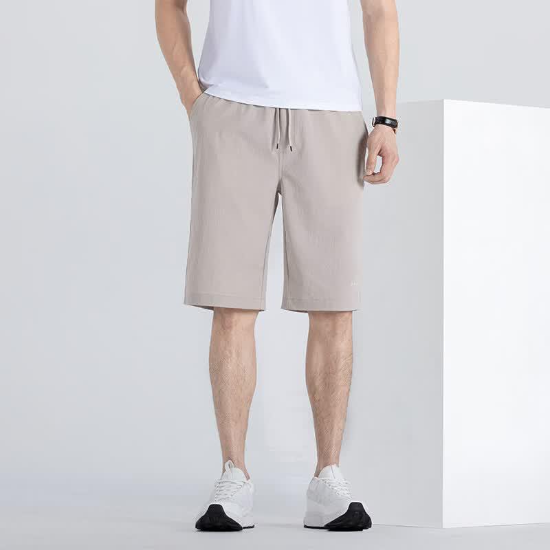 Fengmao Men's Summer Elastic Waist Thin Casual Shorts FMLF3303