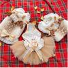 Pet dog clothes Autumn Winter Fluffy Deer Vest Dress Handmade for Small Medium Dogs Photography Costume for dog Cat Dog Set