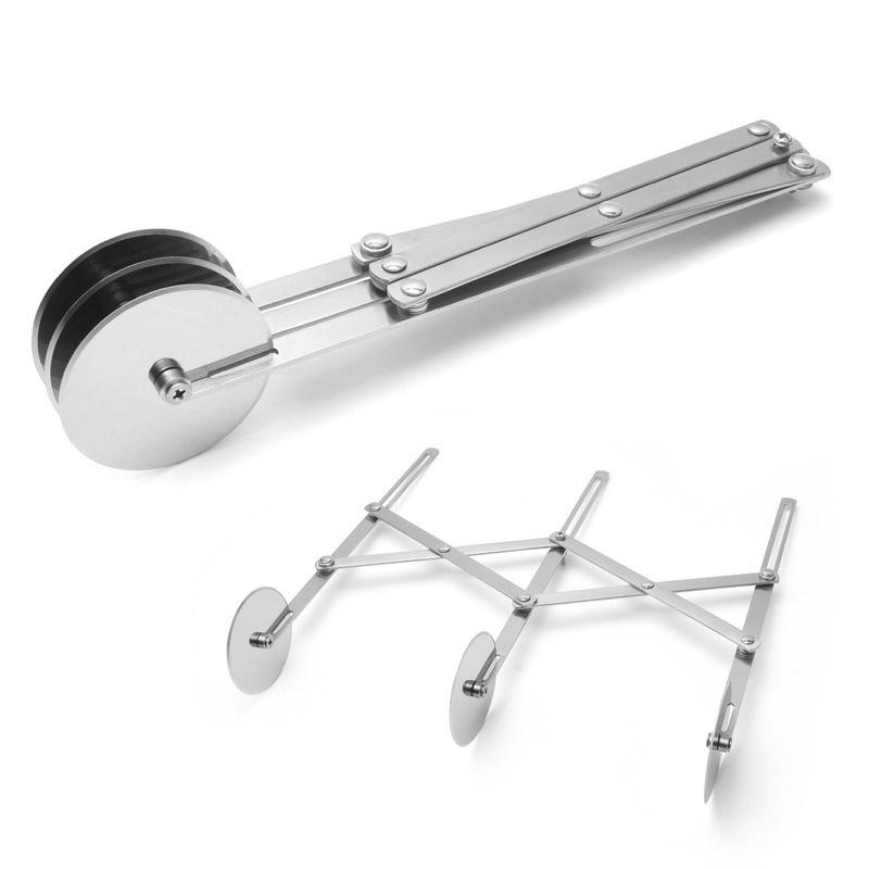 Stainless Steel Dough Divider 3/5/7 Wheel Cutter Flexible Roller Blade Dough Knife Noodle Pizza Pastry Peeler Baking Pan Tool