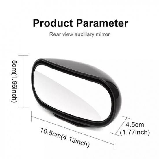For Parking Auxiliary Car 360° Adjustable Wide Angle Side Blind Spot Rear Mirror
