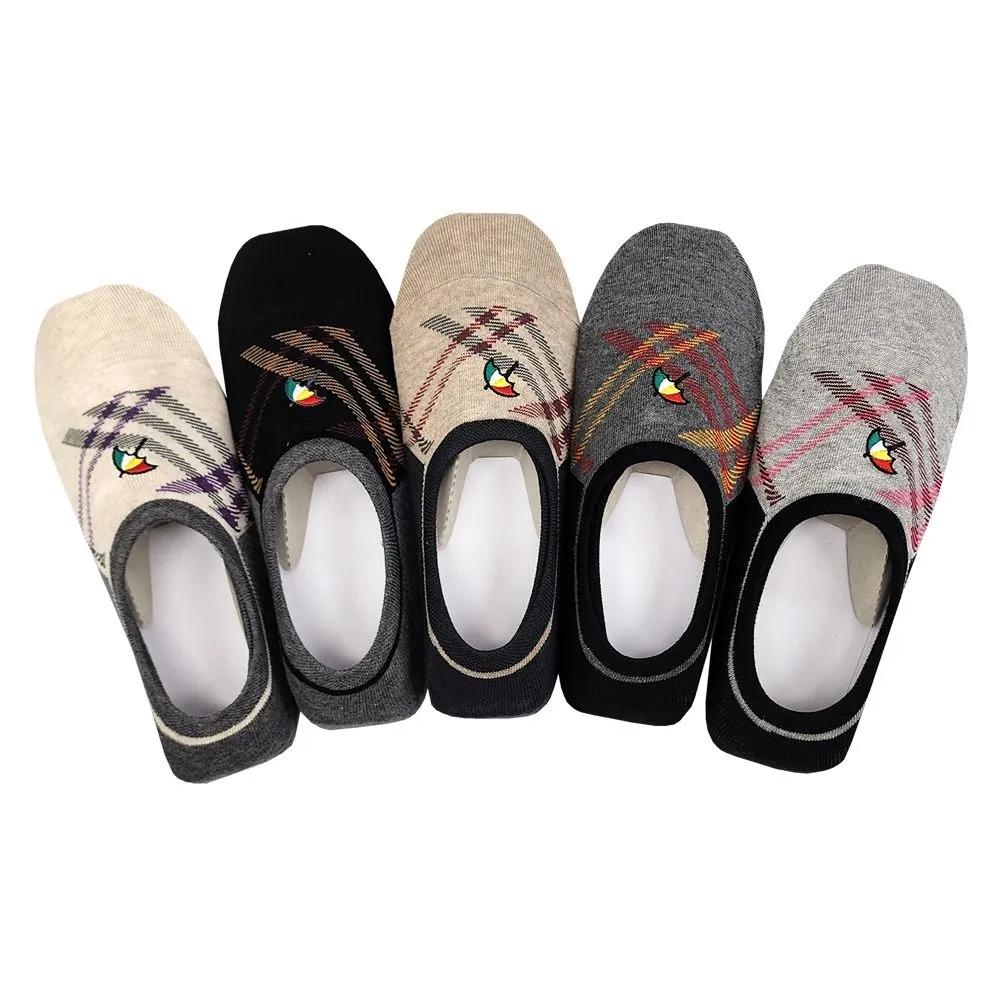 5 Pairs of Domestic Non-Slip, Non-Slip Women s Footie No-Show Socks Autumn Fashion Socks Diagonal 5-leg SL01