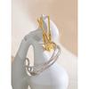 Yhpup 58mm Ouvert Acier Inoxydable Métal Ligne Creuse Mode Bracelet Manchette pour Femmes Lisse Personnalisé Bijoux de Poignet Vente en Gros
