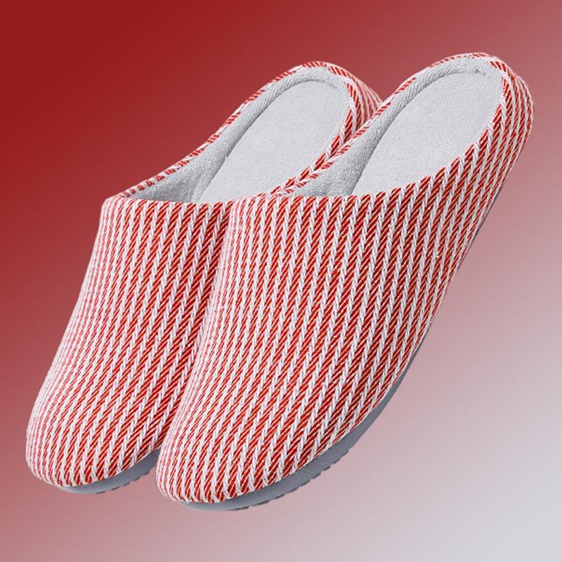 

Wooden floor slippers cotton women s home slippers autumn and winter silent home couple soft bottom non-slip home cotton and linen S(36-37)