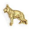 German Shepherd Dog, Alsatian Wolf Dog II - Gold-plated Pin Brooch, Elegant Dog Ornament, Unique Pin by Art-Dog Brand