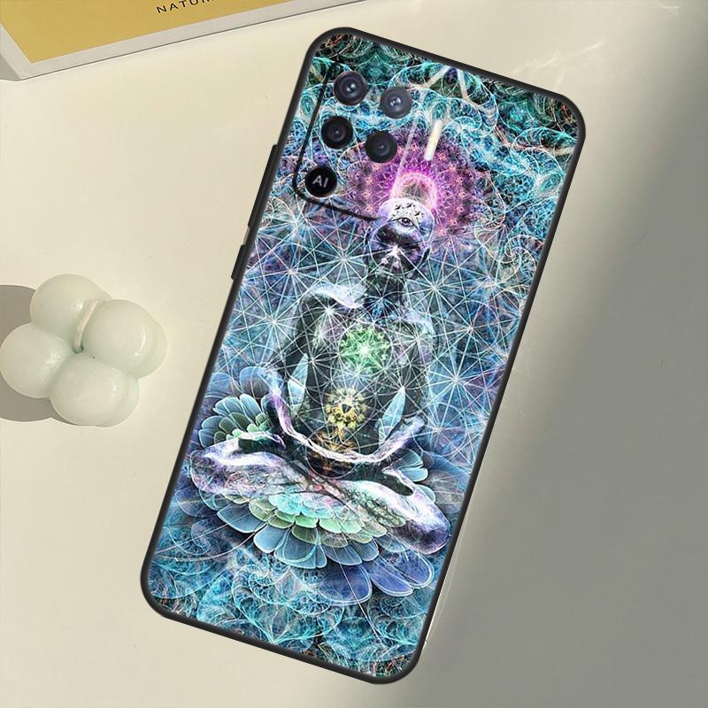 Mandala Chakra Insist Yoga Case For OPPO A15 A74 A54 A94 A52 A72 A31 A53 A53S A5 A9 2020 A3S A5S A83 A91 A93 Cover