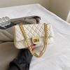 Autumn New Women's Bag Fashion Diamond Lock Chain Bag Single Shoulder Oblique Span Bag