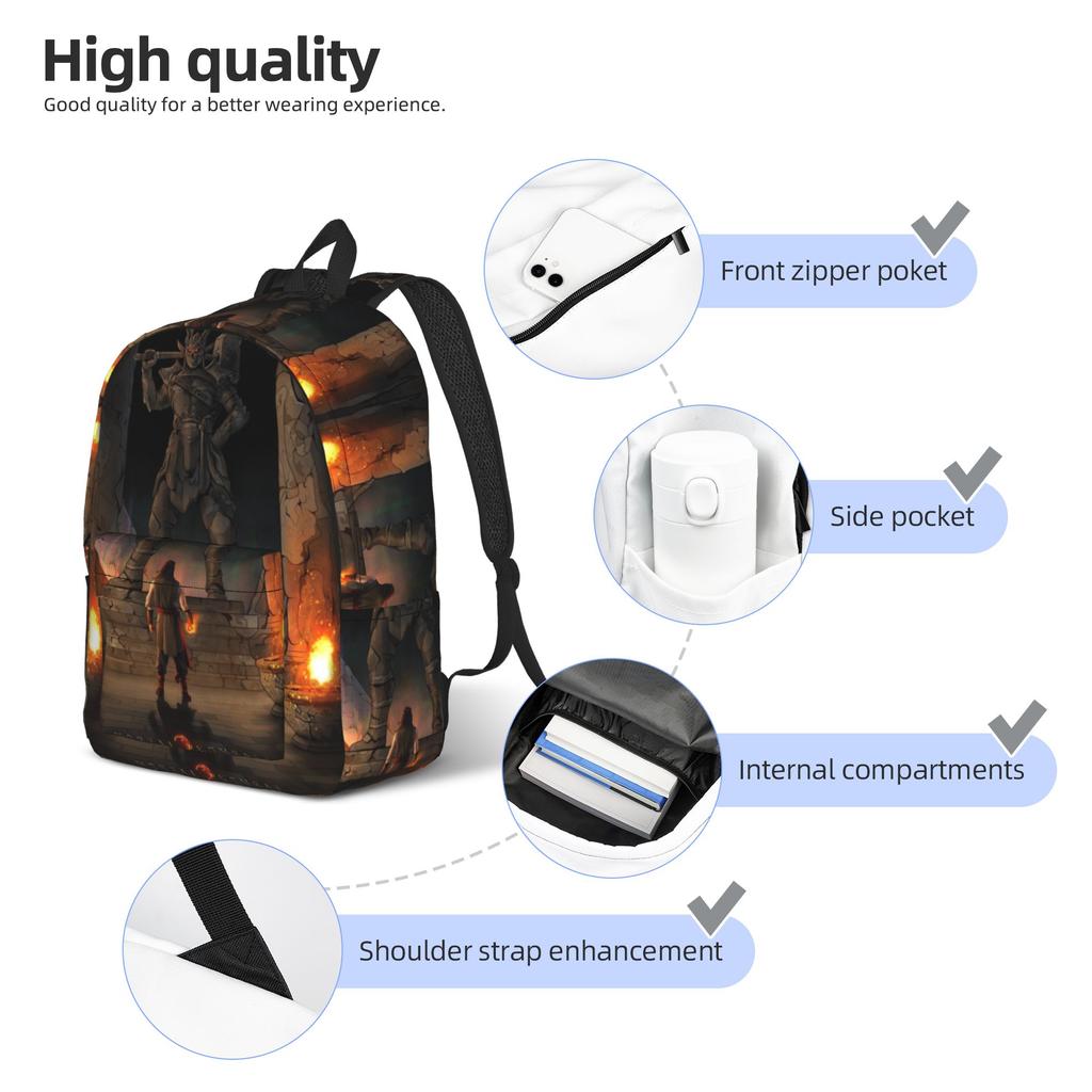 Mortal Kombat II Moive 2026 Backpack for Men Women Fashion High School Business Daypack  College Shoulder Bag Durable