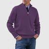 Autumn/Winter Men'S Plus-Size Knit Top, Zip-Up Knit Shirt, Warm Base Layer, Sweater For Men