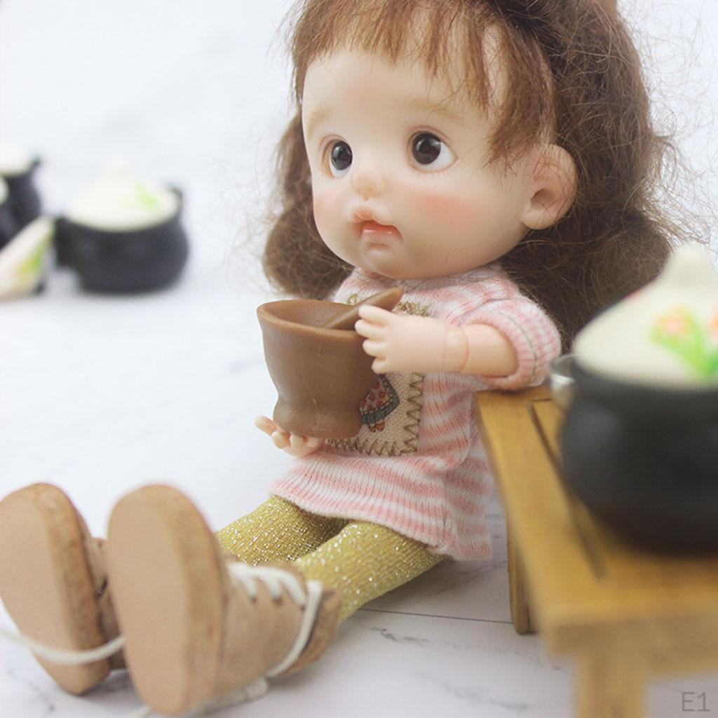 1:12 Dollhouse Mini Mortar And Pestle Garlic Cookware Accessories