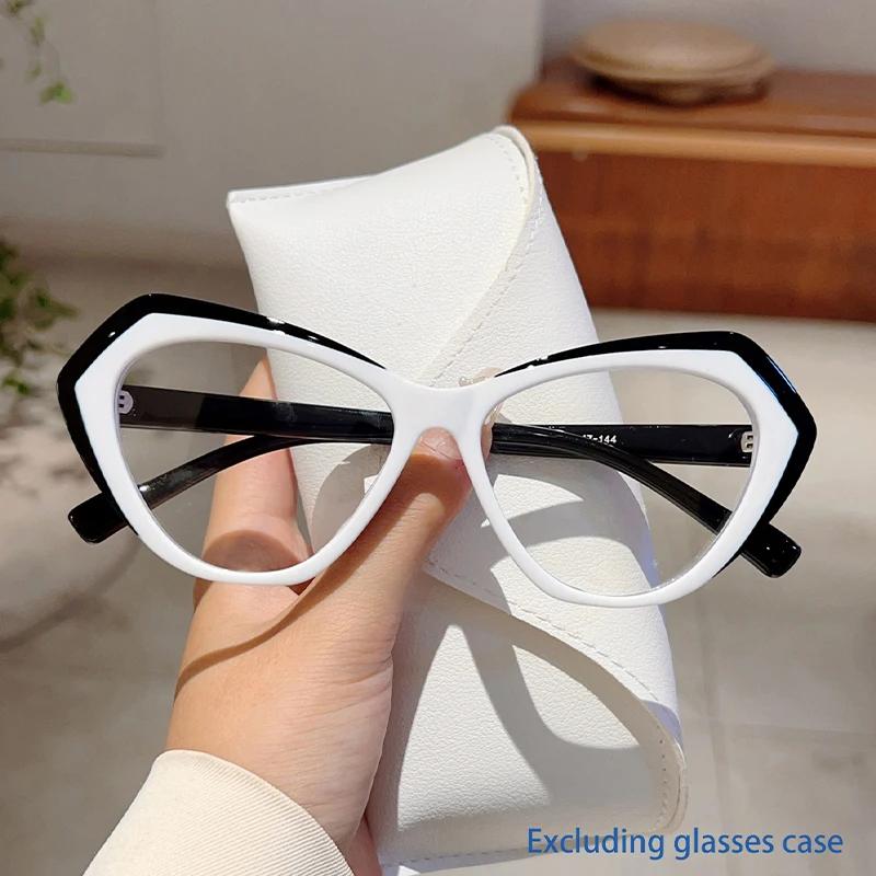 Fashion Cat Eye Glasses Women New Fashion Multi-color Rim Eyeglasses Trendy Chic Design Blue Light Blocking Eyewear
