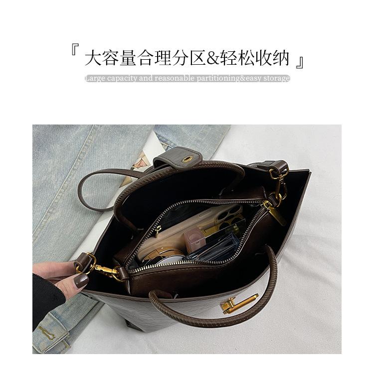 Ladies' Fashionable Vegetable Basket Tote Bag, Large Capacity Commuting Bag, Ladies' High-end Sense, Niche Hand-held Crossbody Bag