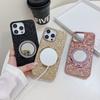 For iPhone 15 Pro Case Kickstand TPU+PC Phone Cover with Mirror