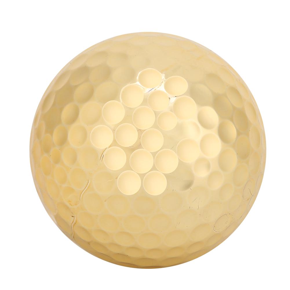 4Pcs Portable High Quality Double Layer Gold Plating Golf Ball Accessory Golden