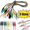 10PCS Colorful Double Alligator Clips Electrical Test Leads 50CM Jumper Terminal Alligator Clips Soft PVCCar Accessories