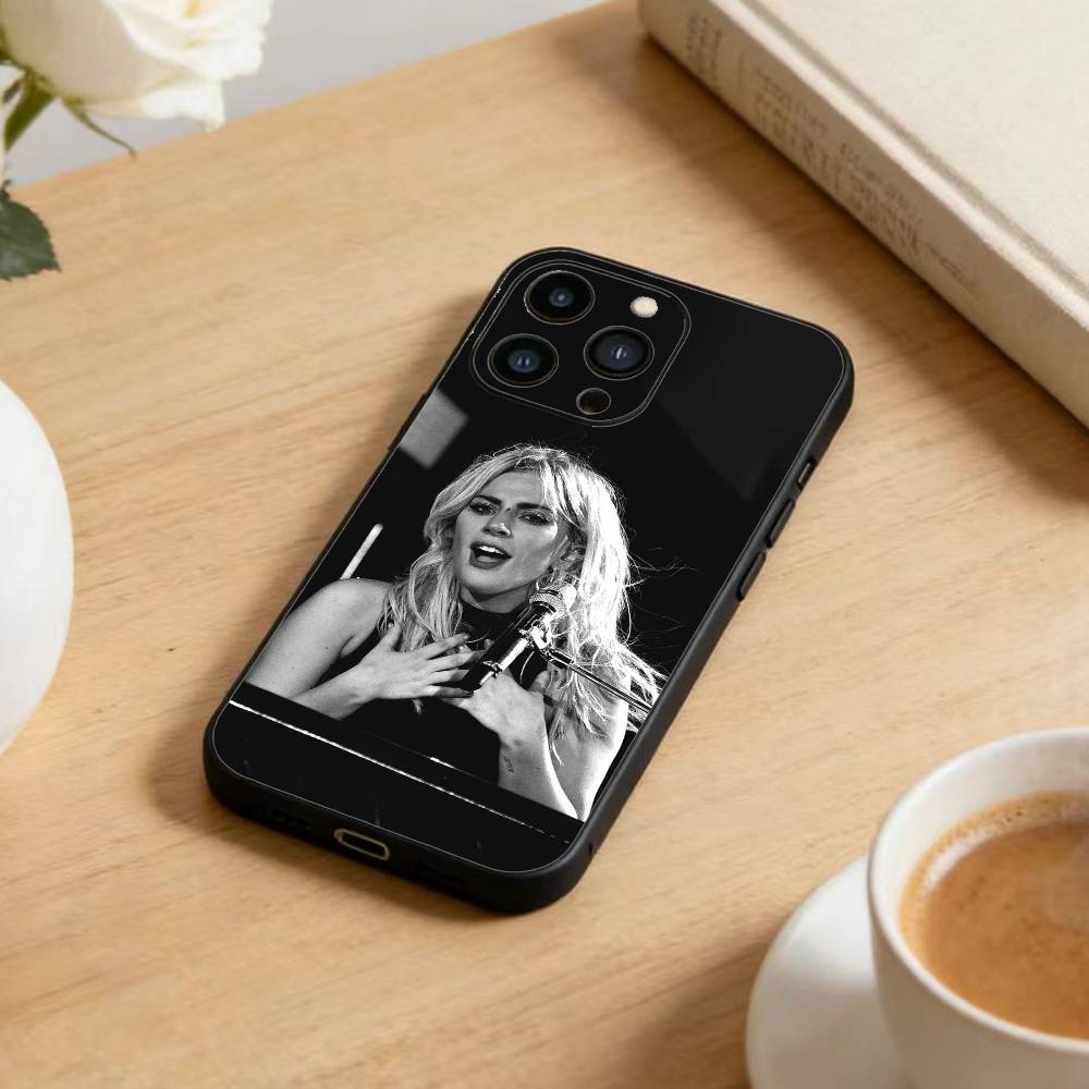D-Lady Gaga  Phone Case For iPhone17,16,15,14,13,12 Plus,Max Soft Silicone Black Cover