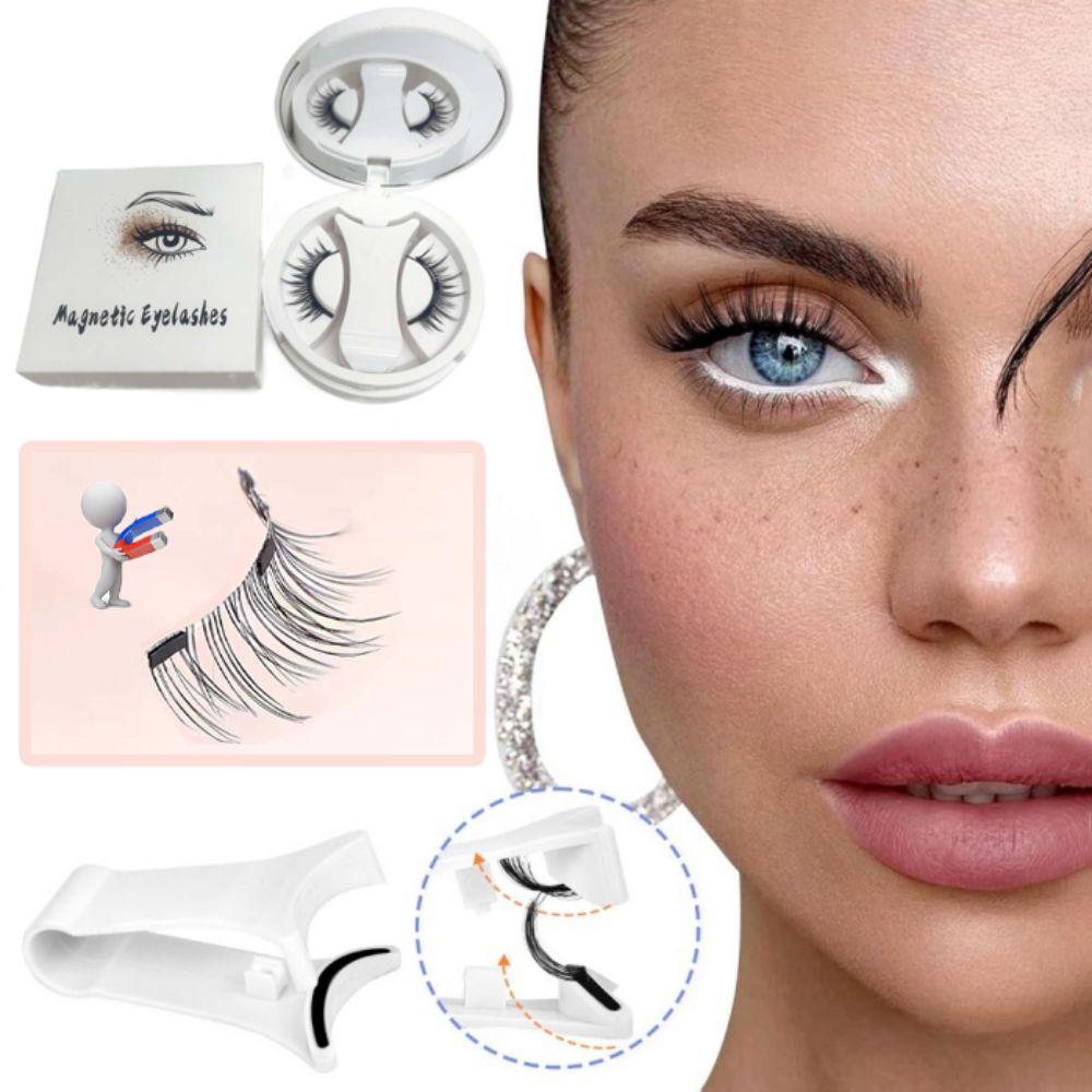 Cat Eye Glue Free False Eyelashes Makeup Magnetic Eyelashes with Clip  Makeup Tools