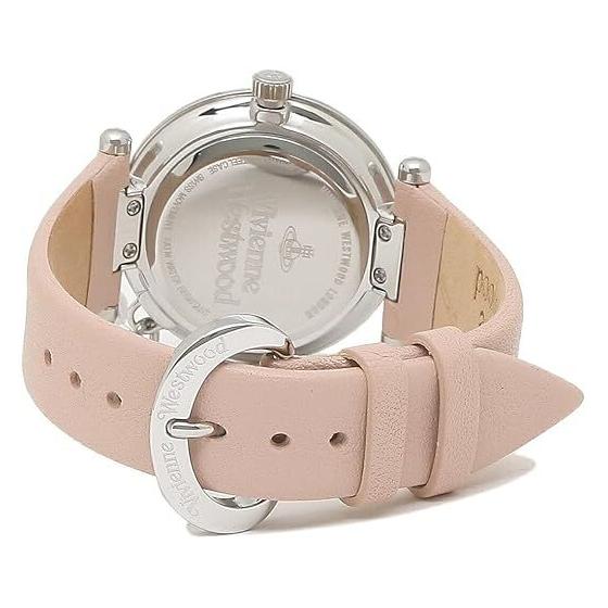 Used Vivienne Westwood Watch Ladies Mother's Day Watch Hand Charm Pastel Pink Leather VV006SLPK Watch Birthday Gift