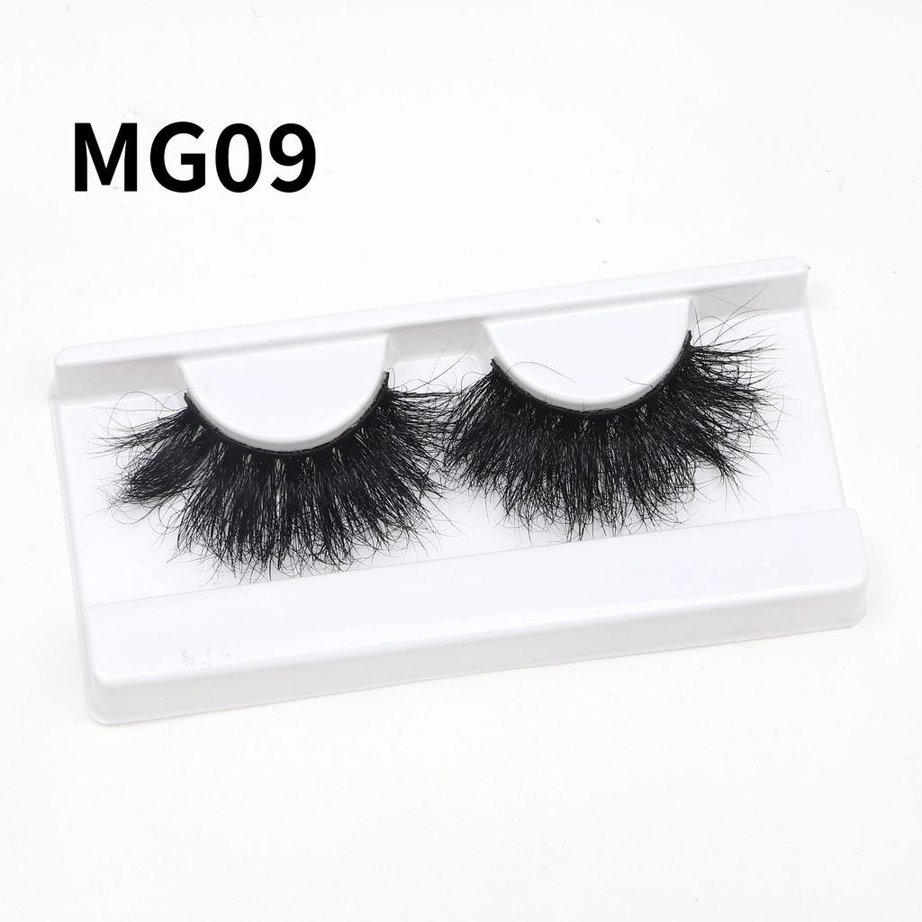 Dense Explosive Mink Hair 27mm Extended False Eyelashes Multi-layer Three-dimensional Curled Long Eyelashes Cross-border Supply
