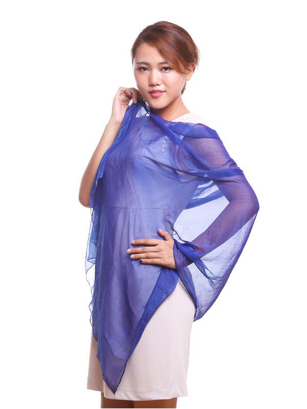 Women's 180cm Rectangular Silk Scarf with Glittered Design