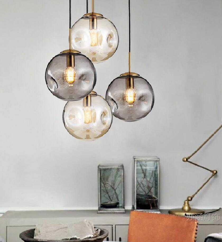 Nordic Modern Pendant Light – Minimalist Glass Fixture for Coffee Shops, Bedside, Bar Counters