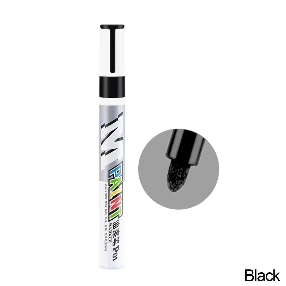 Car Paint Scratches Repair Brush Pen Waterproof Water Paint Marker Pen Car Tire Tread Care Automotive  Black White Red Silver