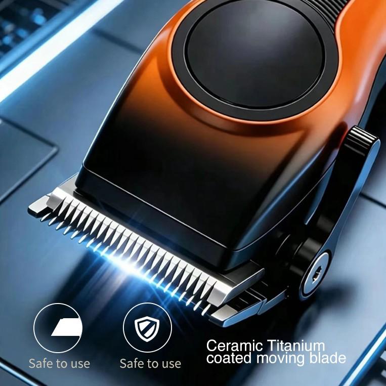 Pro Brushless Motor Hair Clipper with LCD Display, Multi-Speed Adjustment, Charging Base, Electric Trimmer for Barber Shop and Home Use