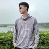 Mens UPF 50 Quick-Dry Fishing Sun Protection Hooded Rash Guard T-Shirt Beach Surfing Outdoor Activities