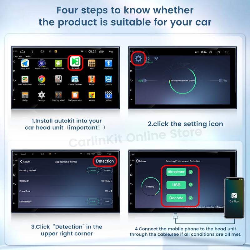 Carlinkit Wired/Wireless CarPlay Wireless Android Auto Dongle Mirror For Modify Android Screen Car Ariplay  Smart Link IOS 14 15