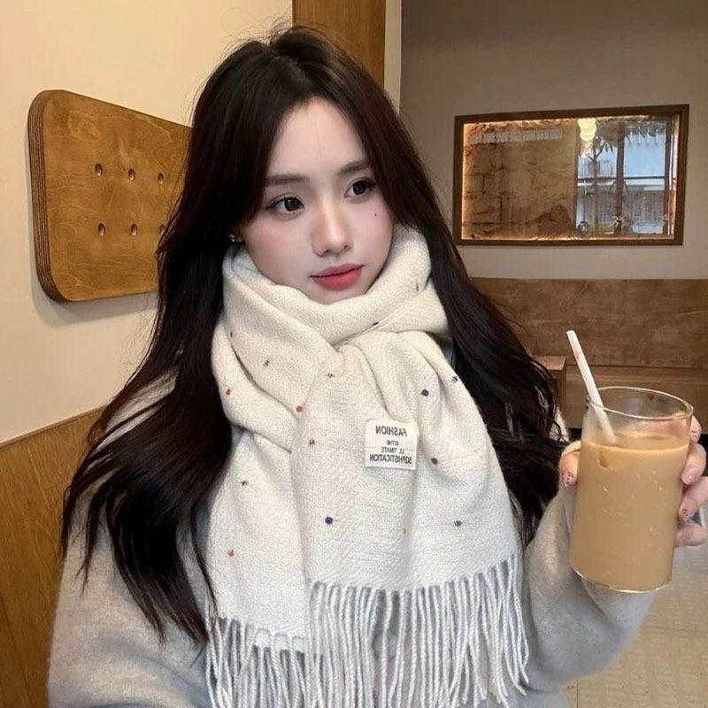 British Style Plaid Scarf Versatile Imitation Cashmere Scarf Shawl Advanced Sense Student Men'S And Women'S Scarf