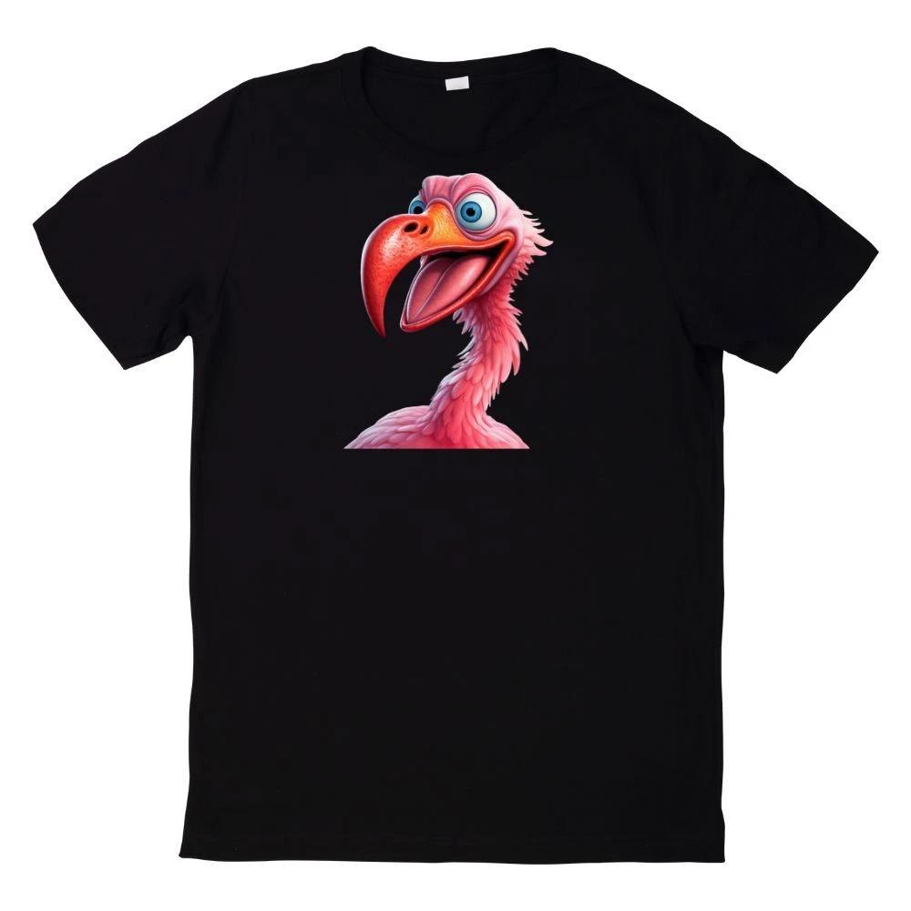 T-Shirt Lustiges Gesicht Flamingo Motiv M