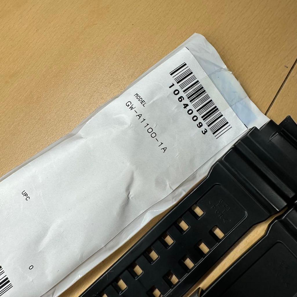 Used CASIO G-SHOCK GW-A1100 Genuine Replacement Rubber Belt Black