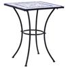Day and Night - Day and Night Mosaic Table for Cafeteria Blue and White Ceramic 60 Cm