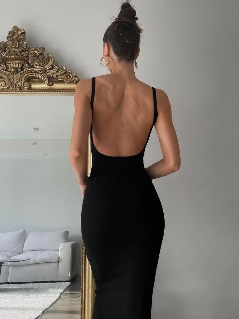 2023 Summer Women's Sling Sexy Backless Bodycon Long Dress
