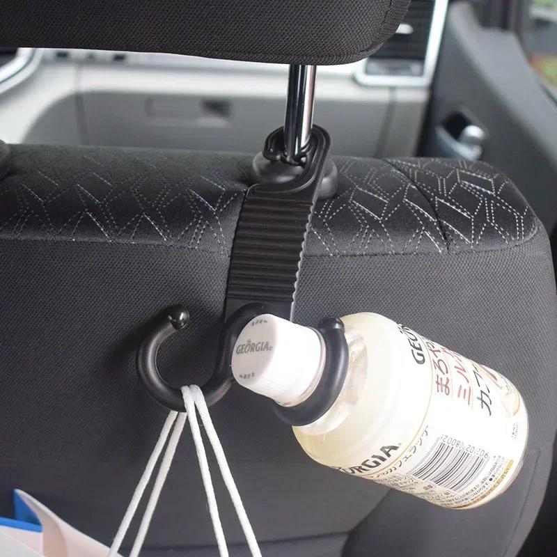 Upgraded 2 in 1 Auto Headrest Hooks Car Seat Hooks Durable Car Purse Holder Hanger Universal Car Hanger for Purses Bags Coat