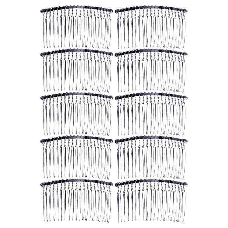 

10pcs Vintage Wire Twist Comb Bridal Styling Girls Hair Accessories Jewelry for Elegant Bridal Looks 1 срібний