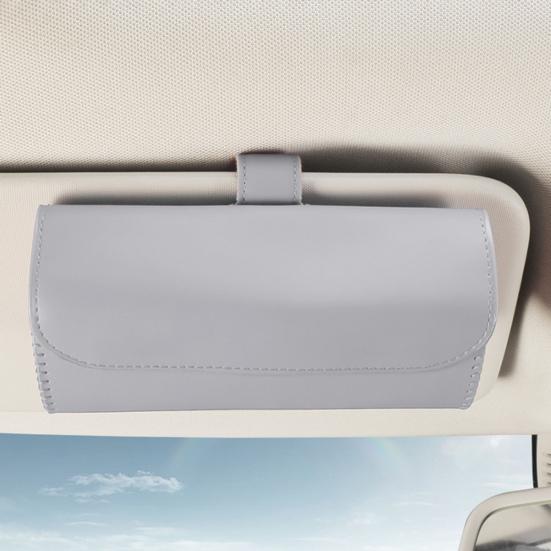 Sunglasses Holder with Hidden Magnetic Closure Simple Installation Car Sun Visor Universal Auto Eyeglasses Organizer Box