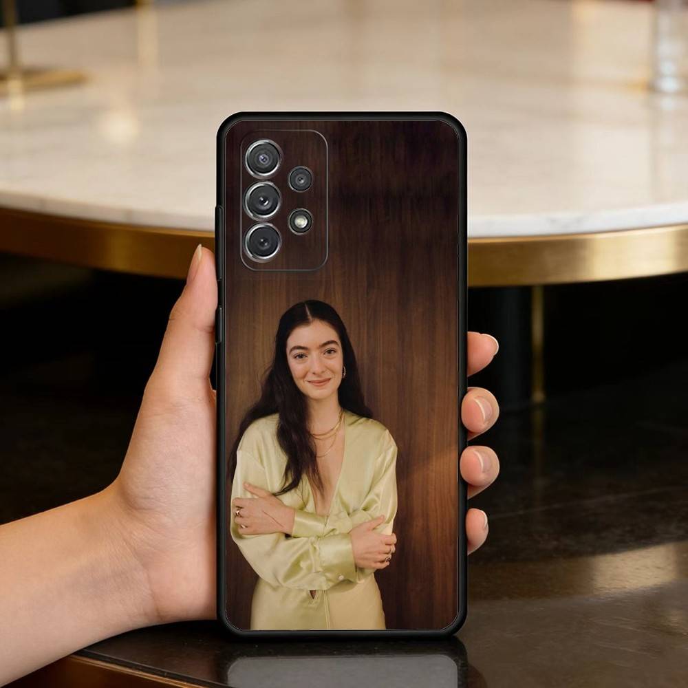 

V-Virgin Singer L-Lorde Soft Silicone Black Cover Phone Case For Samsung Galaxy A73,A72,A71,A70,A53,A52,A51 Samsung a30 a20