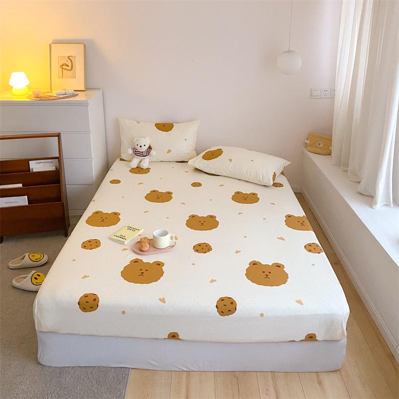 100% Cotton Fitted Sheet Cartoon Style Bed Cover Skin-friendly Bedsheets Single Size Bed Linen Sabanas Para Cama (No Pillowcase)