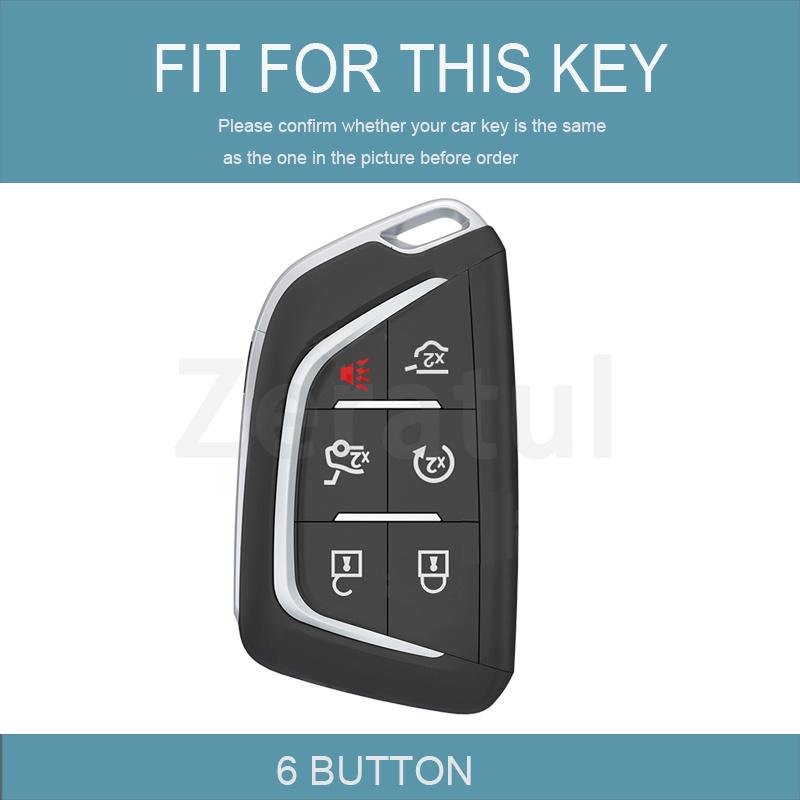 Auto Keyless For Cadillac Escalade Ct5 Xts Ct6 C8 Ct4 Ct4-V For Gmc Yukon Car Key Fob Cover Case Shell Accessories