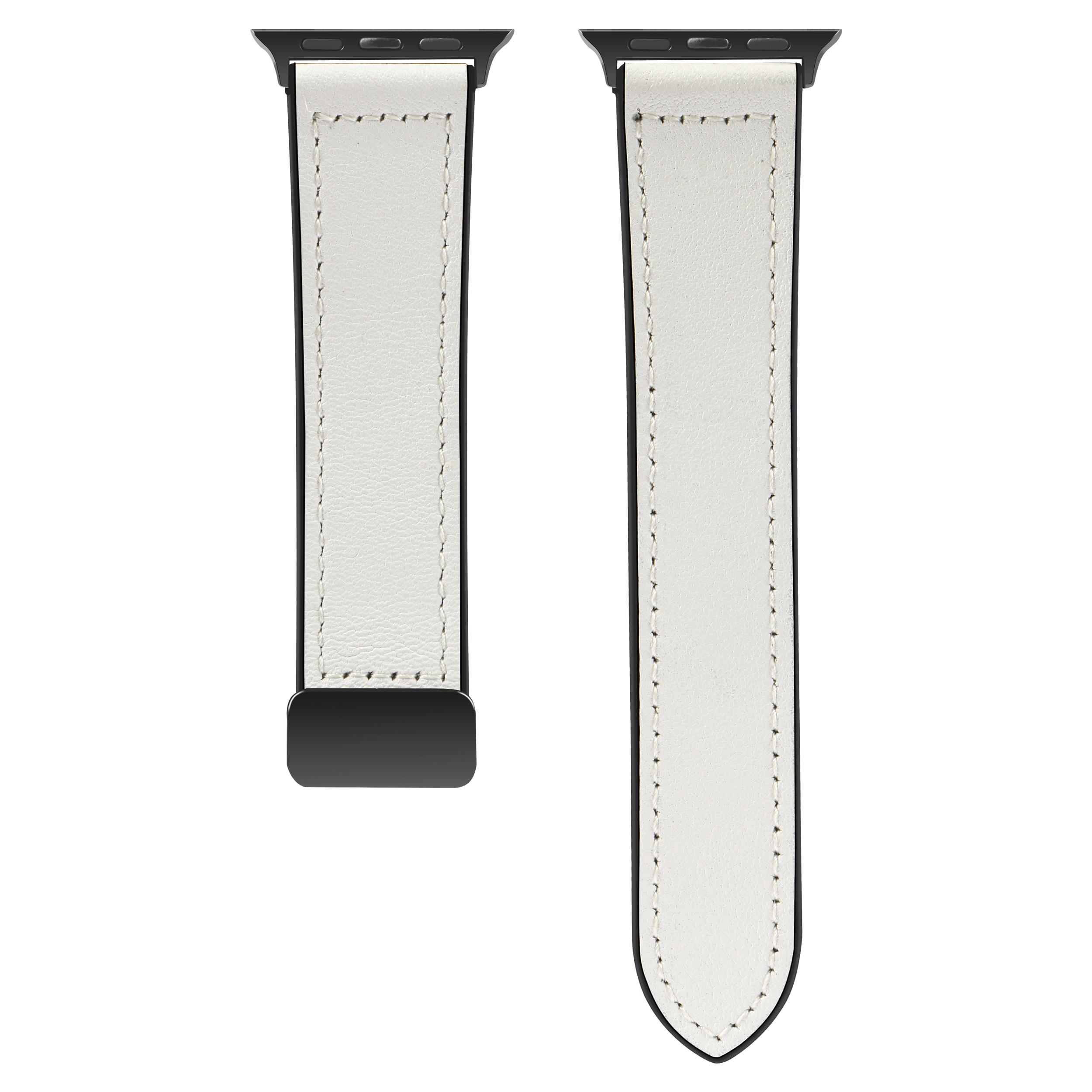 

Магнитный ремешок-застежка для ремешка Apple Watch Ultra2 49 мм 45 мм 44 мм 42 мм Силиконовый кожаный ремешок-браслет для iWatch Series 763 Se 8 9 38mm 40mm 41mm белый