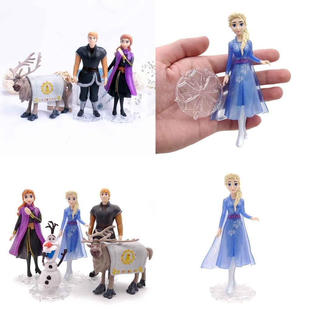 Bezauberndes 5-teiliges Schneekönigin Anna Elsa Frozen 2 Olaf Sven Kristoff Actionfiguren Set